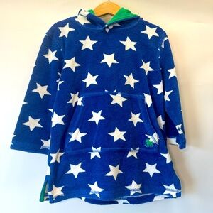 Mini Boden Terry Cloth Swim Cover Up‎ Stars Boys 3-4 Years Hooded Sweatshirt